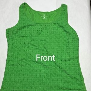 Large, green, New York & Company Sleeveless Blouse